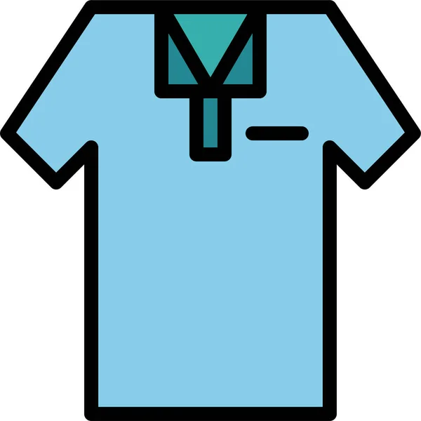Polo Camiseta Rellenesbozo Icono Estilo Filledoutline — Vector de stock