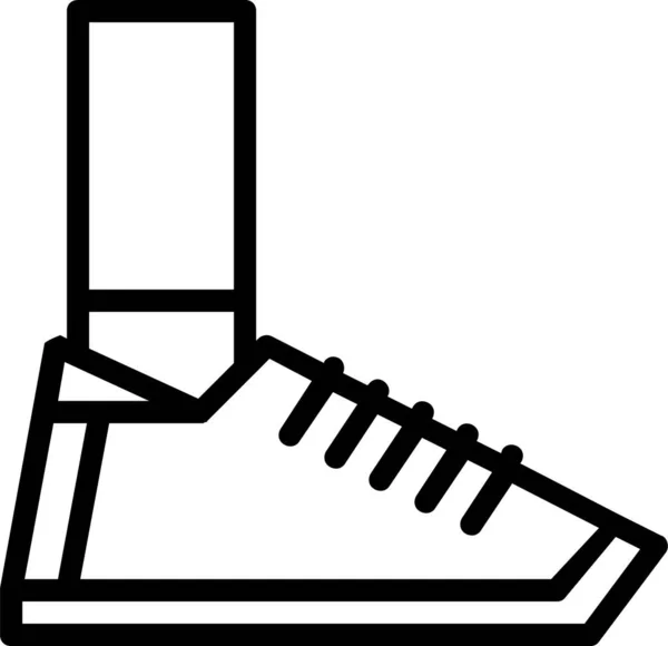 Обладнання Піктограми Бігу Взуття Контурному Стилі — стоковий вектор