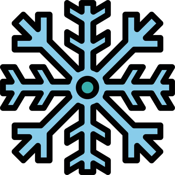 Ikona Studeného Sněhu Vyplněném Obrysu — Stockový vektor