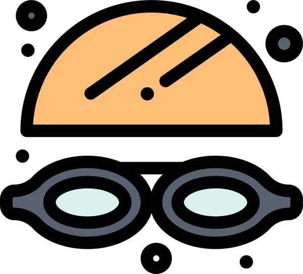 Goggles Park Water Icon — Stock Vector