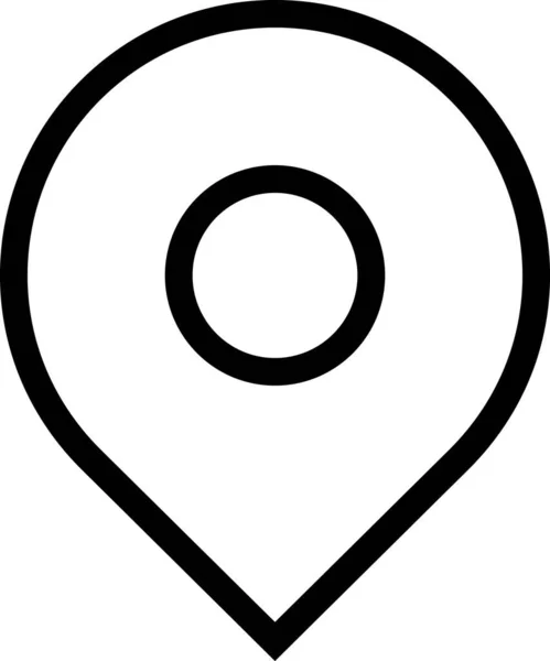 Gps Locatie Kaart Pictogram Omtrek Stijl — Stockvector