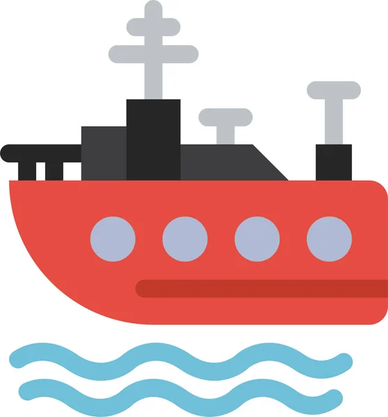 Barco Nadar Icono Transporte — Vector de stock
