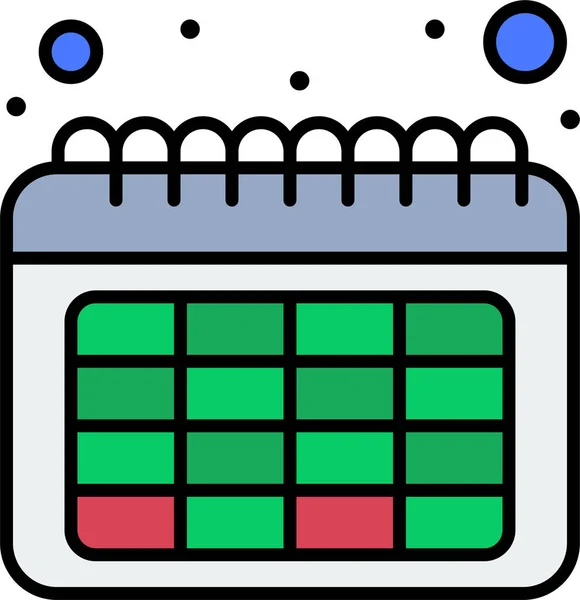Data Calendário Ícone Hora — Vetor de Stock