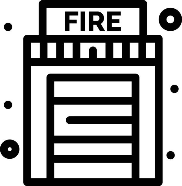 Fire Home House Icon Emergencyservices Category — Διανυσματικό Αρχείο