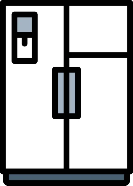 Kühlschrank Kühlschrank Gefroren Symbol Filedoutline Stil — Stockvektor