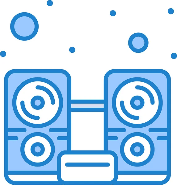 Equipo Hardware Icono Música Categoría Computerhardware — Vector de stock