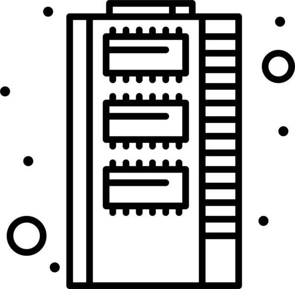 Hardware Geheugen Ram Icoon Computer Hardware Categorie — Stockvector