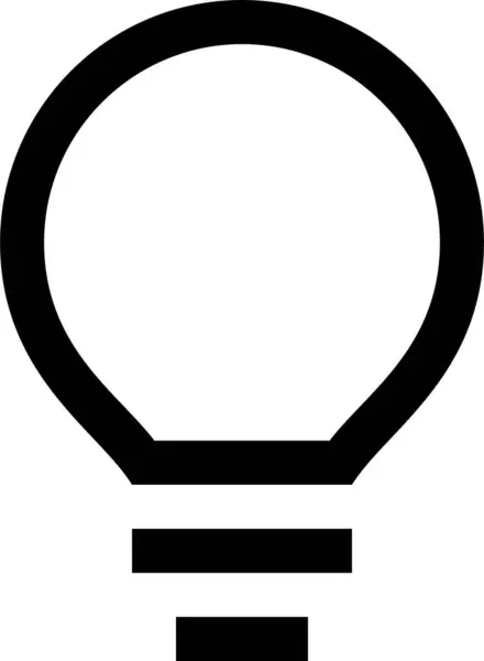 Gloeilamp Idee Licht Pictogram Omtrek Stijl — Stockvector