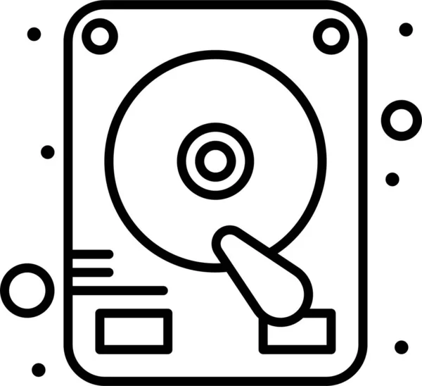 Disk Drive Harde Pictogram Computer Hardware Categorie — Stockvector