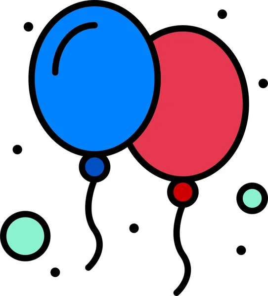 Balões Celebram Ícone Dia Categoria Independencedayus —  Vetores de Stock