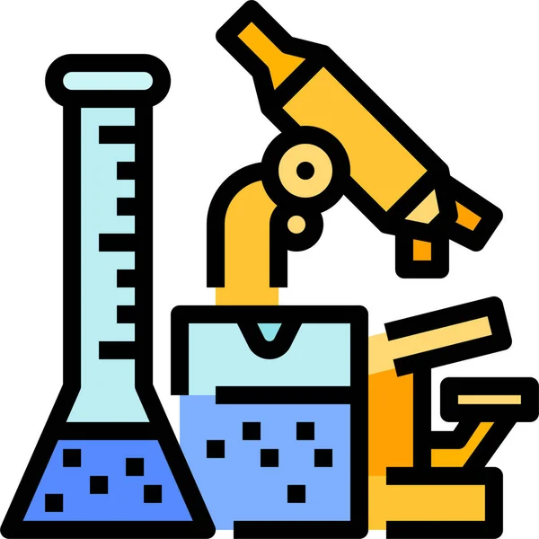 Ícone Frasco Educação Química —  Vetores de Stock