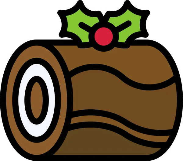 Icône Noël Yule Alimentaire Dans Catégorie Noël — Image vectorielle