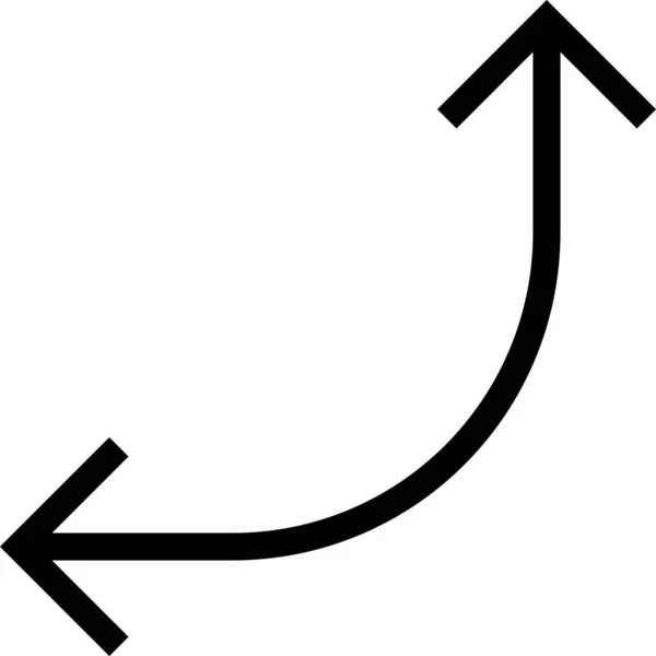 Pfeilpfeile Ecksymbol Umrissstil — Stockvektor