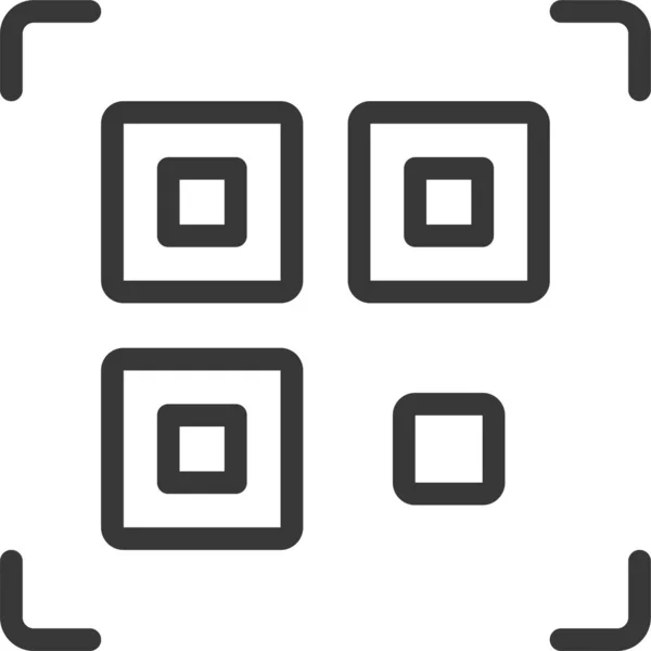 Business Code Εικονίδιο Κώδικα Στυλ Περίγραμμα — Διανυσματικό Αρχείο