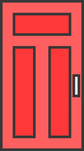 Decoration Door Household Icon Filledoutline Style — Stock Vector