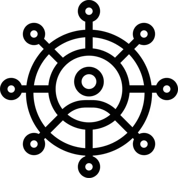 Иконка Бизнес Сетей — стоковый вектор