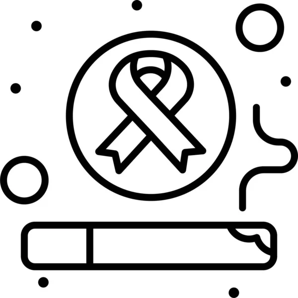 Cancer Habitude Mode Vie Icône — Image vectorielle