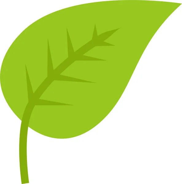 Значок Зеленого Листя Плоскому Стилі — стоковий вектор