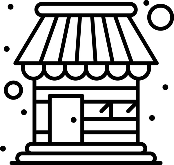 Building Market Shop Icon Businessmanagement Category — Stock Vector