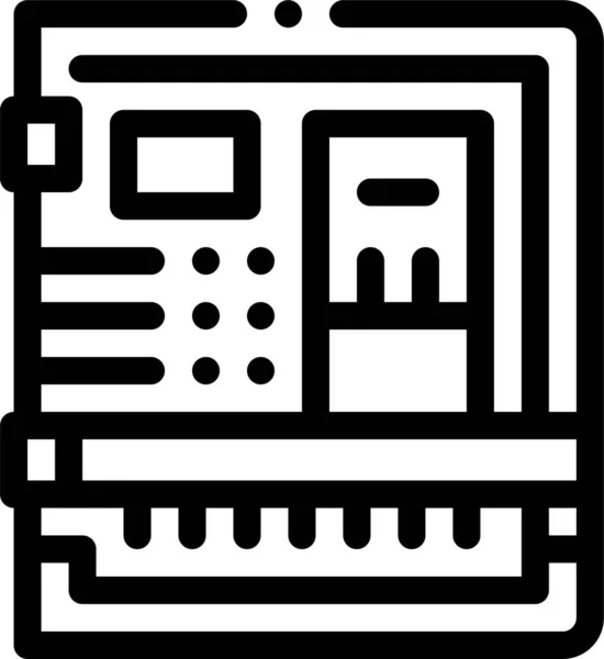 Terug Computersysteem Pictogram — Stockvector