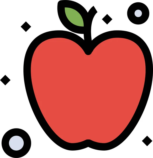 苹果水果健康图标夏季分类 — 图库矢量图片