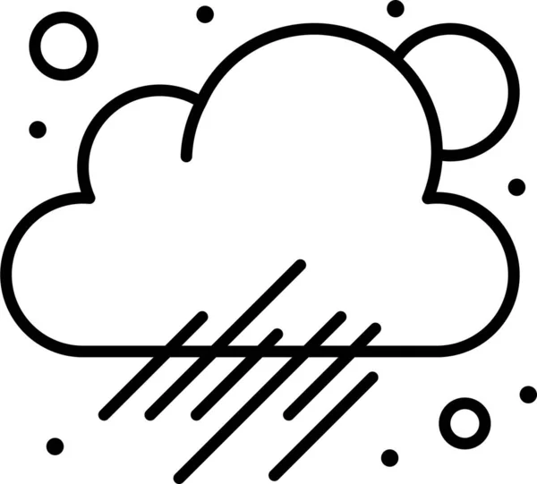 Хмарна Піктограма Дощової Погоди Змішаній Категорії — стоковий вектор