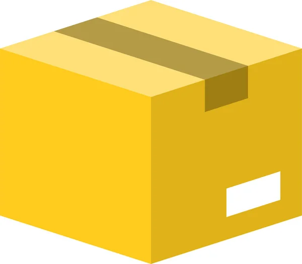 Box Container Logistik Ikone Flachen Stil — Stockvektor