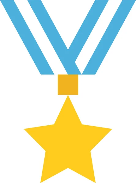Utmärkelse Emblem Mästare Ikon Platt Stil — Stock vektor