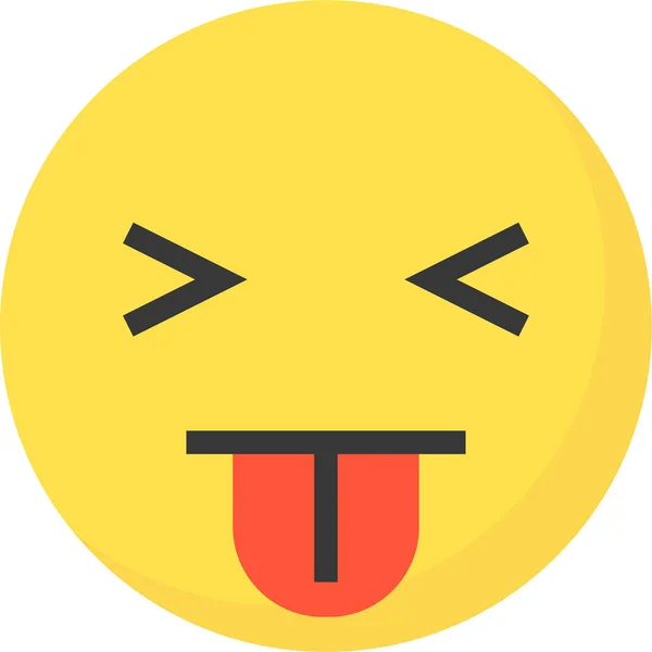 Blah Emoji Emoticon Symbol Flachen Stil — Stockvektor