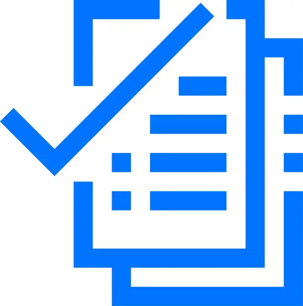 Business Checklist Complete Icon Outline Style — 图库矢量图片