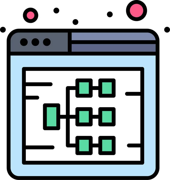 Flow Flowchart Seo Icon Marketingseo Category — Διανυσματικό Αρχείο