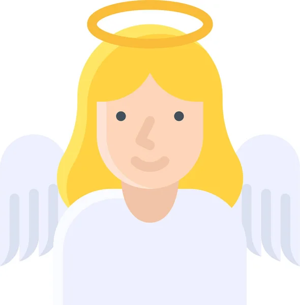 Anioł Bóg Stróż Anioł Ikona — Wektor stockowy