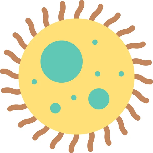 Bacteria Cell Disease Icon Flat Style — Stock Vector