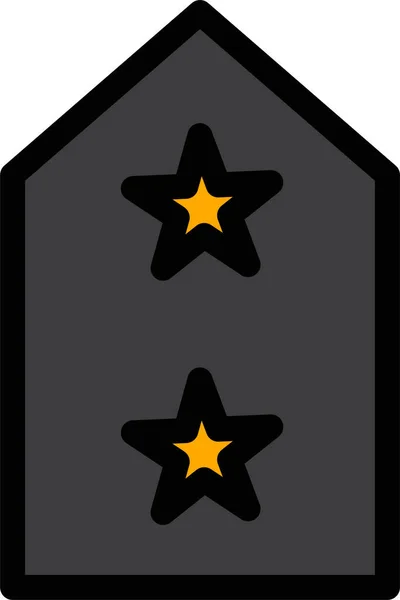 Medalla Insignia Del Ejército Icono — Vector de stock