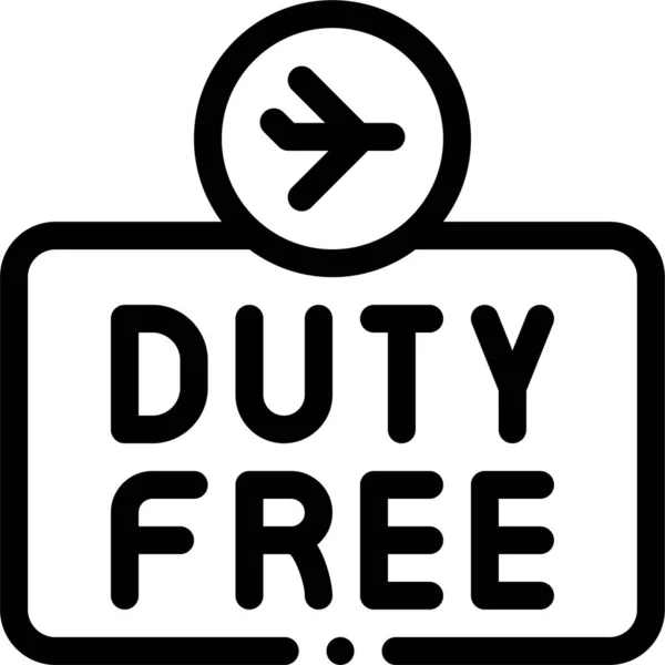 Tasche Duty Free Symbol — Stockvektor