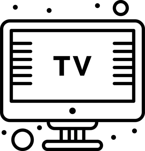 Pantalla Televisión Icono Televisión — Vector de stock