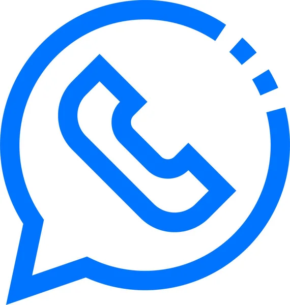 Social Phone Chat Symbol Umriss Stil — Stockvektor