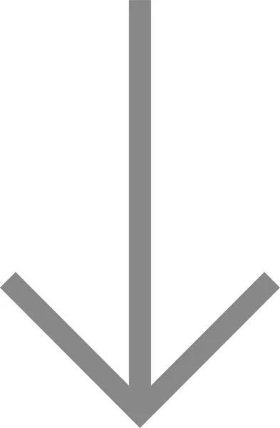 Ikona Směru Šipky Dolů Stylu Osnovy — Stockový vektor