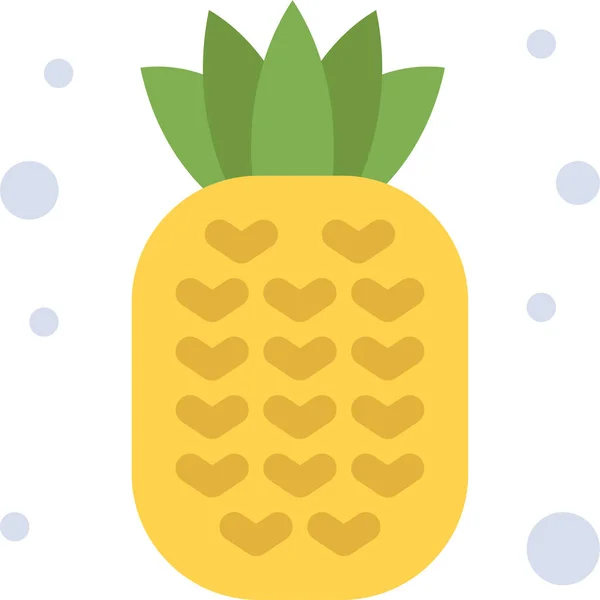 Yiyecek Meyve Ananas Simgesi — Stok Vektör