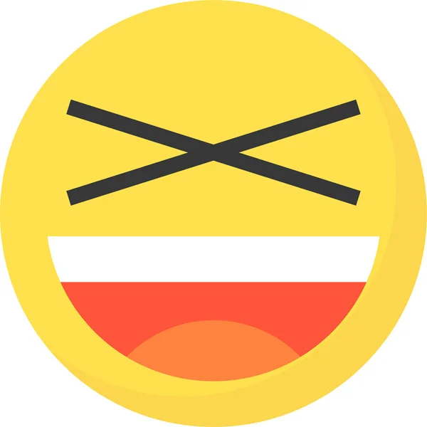 Emoji Emoticon Ausdruck Symbol Flachem Stil — Stockvektor