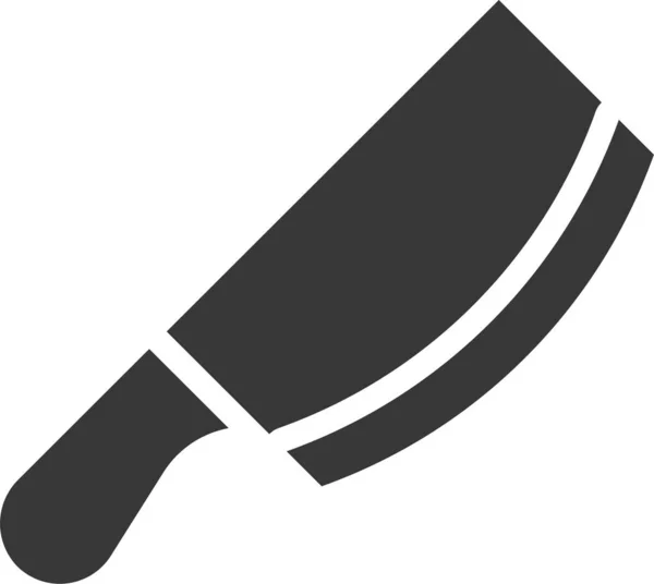 Cleaver Icono Utensilios Cocina Cocina Estilo Sólido — Vector de stock