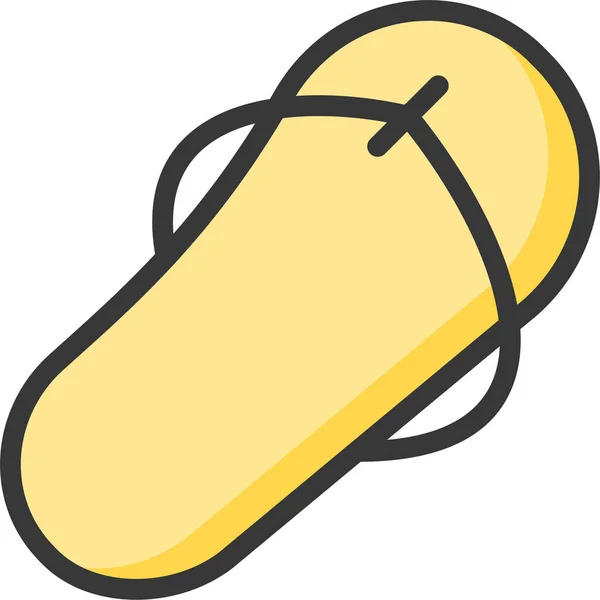 Footwear Sandal Shoe Icon Filledoutline Style — 图库矢量图片