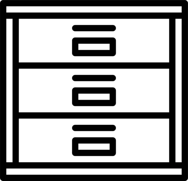 Значок Ящика Делового Кабинета Стиле Наброска — стоковый вектор