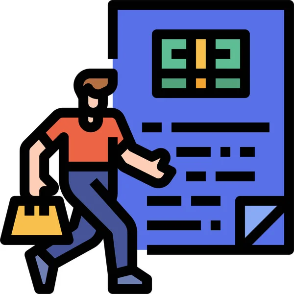 Credit Shopping Loans Icon — 스톡 벡터