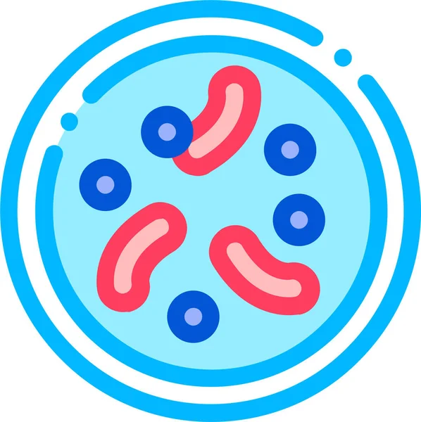 Ikone Der Bakterienkrankheit Filedoutline Style — Stockvektor