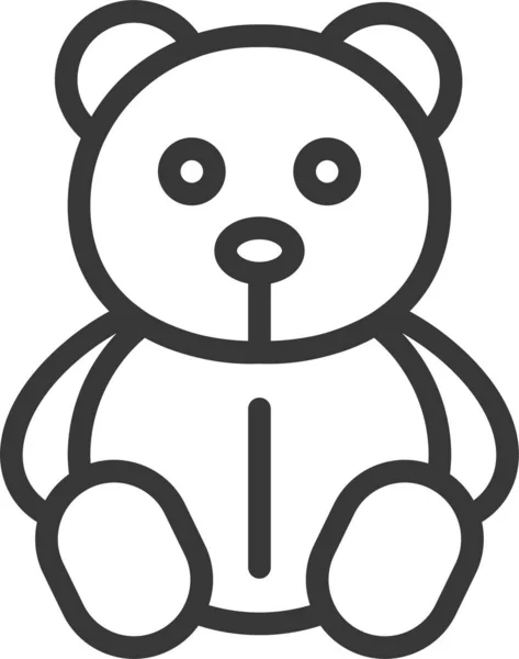 Baby Bauble Doll Icon Outline Style — 图库矢量图片