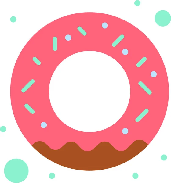Икона Питания Пончиков Категории Независимое Питание — стоковый вектор