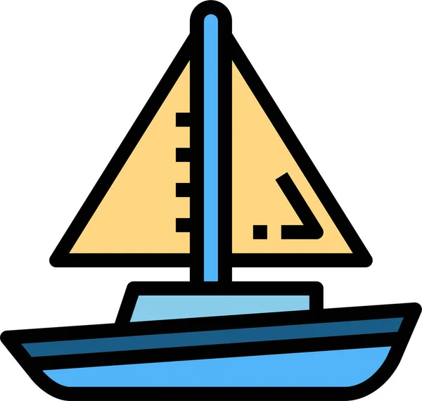 Boat Sailboat Sailing Icon Vehiclesmodestransportation Category — Stock Vector