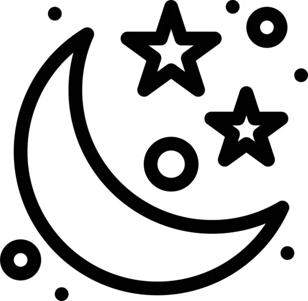 Planeta Luna Icono Del Espacio Categoría Spacealiens — Vector de stock