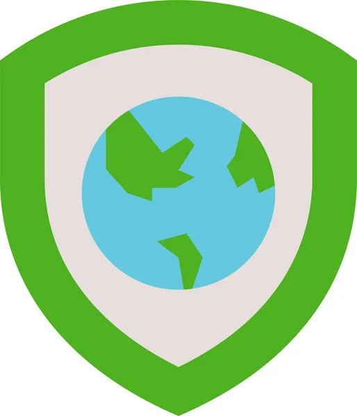 Earth Day Ecology Environmental Protection Icon Flat Style — Stock Vector